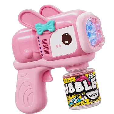 Dječiji pištolj za sapunicu Bubble Gun – Rozi zeko sa LED svjetlima